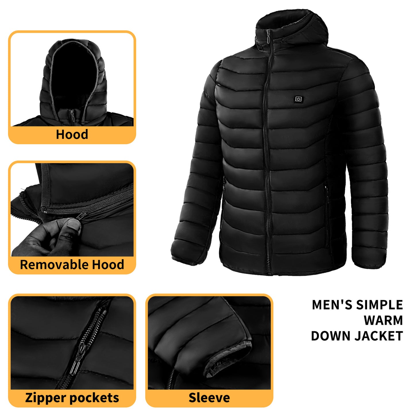 Men Heated Puffer Jacket